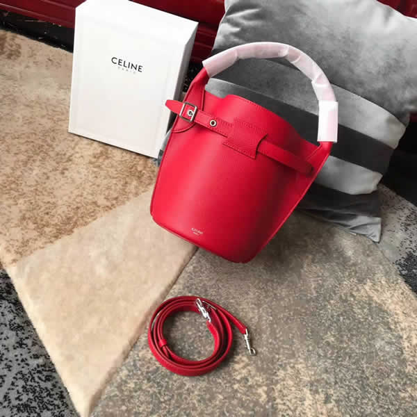 2019 New Celine Red Nano Bigbag Bucket Crossbody Bag